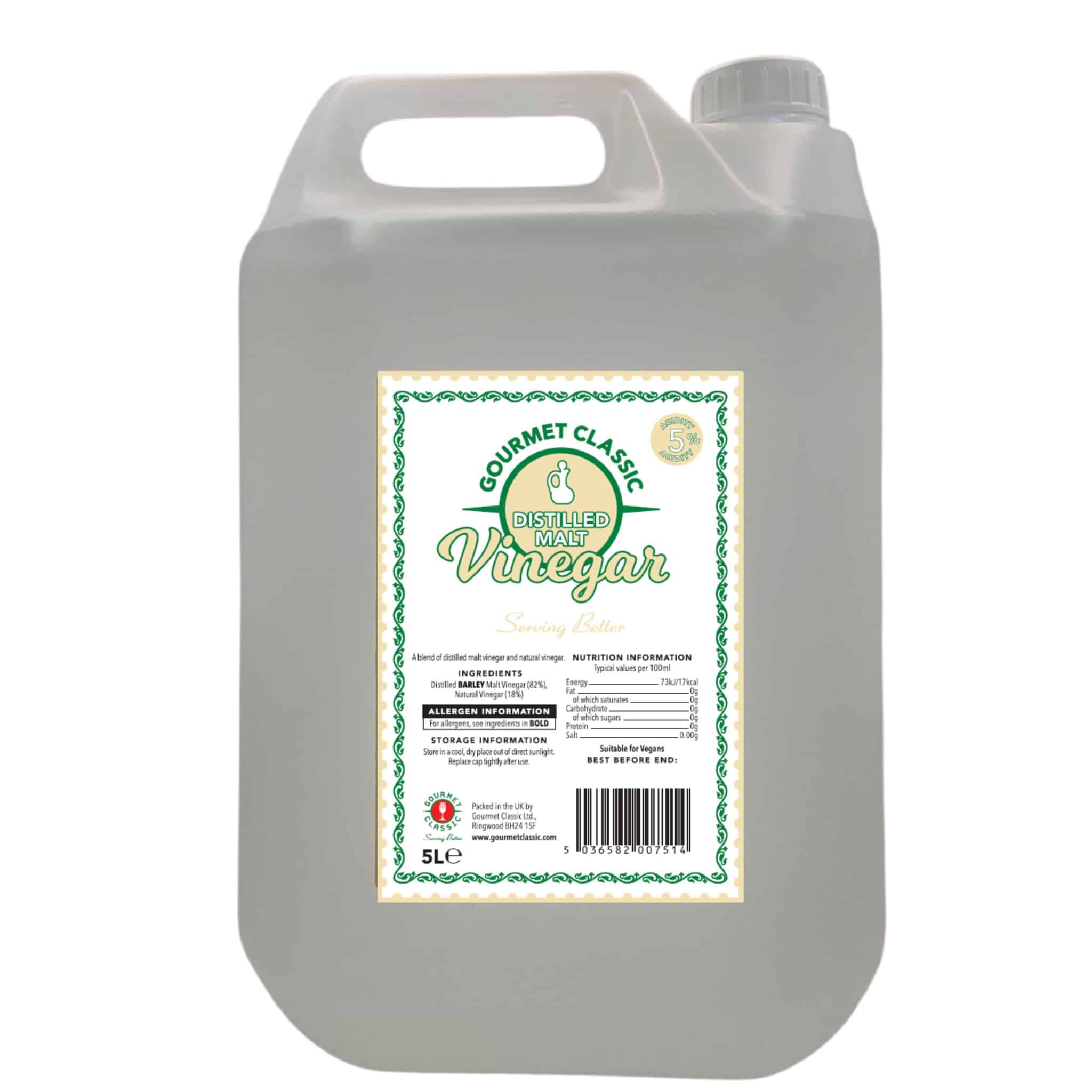 Gourmet Classic clear distilled malt vinegar for foodservice pickling